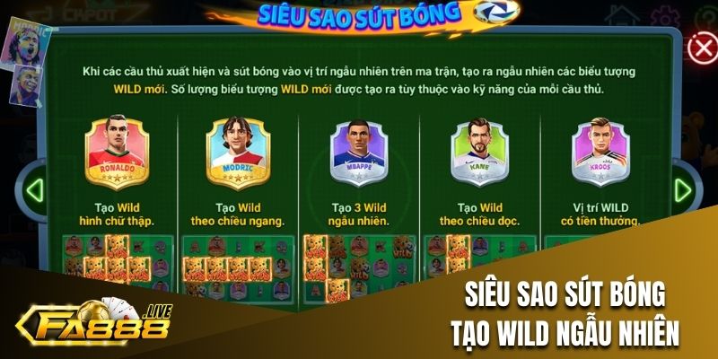 Siêu sao sút bóng tạo Wild ngẫu nhiên